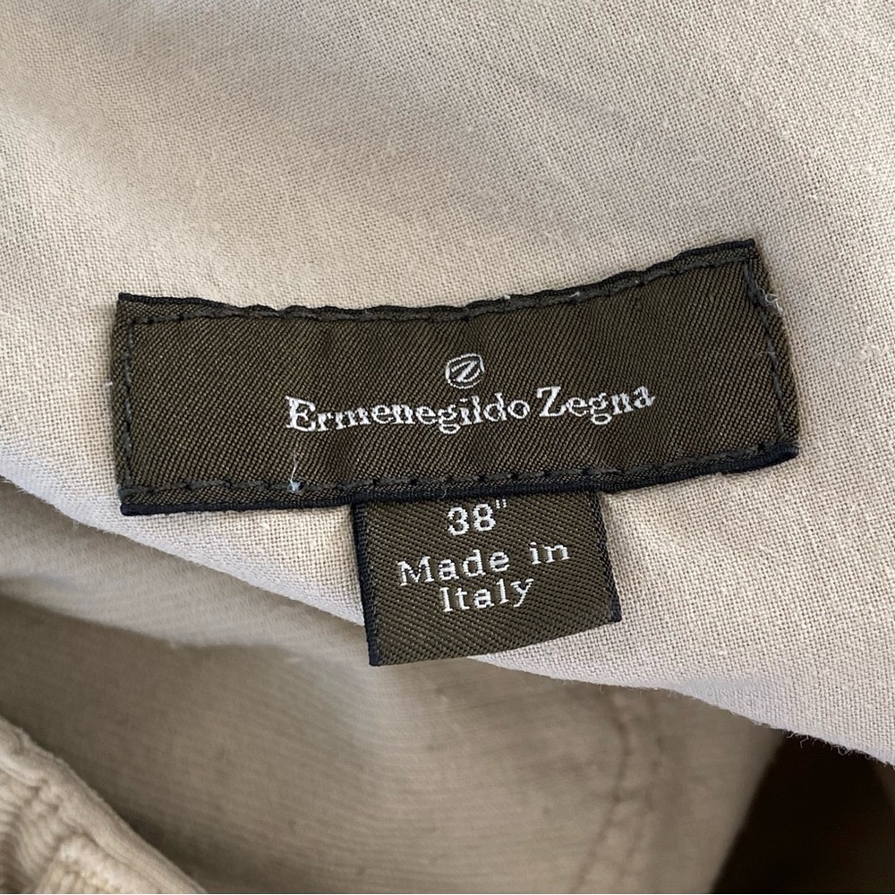 ERMENEGILDO ZEGNA Tan khaki Corduroy straight leg Pants - Picture 8 of 12